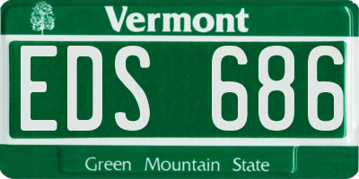 VT license plate EDS686