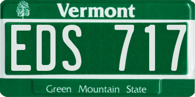 VT license plate EDS717