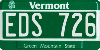 VT license plate EDS726