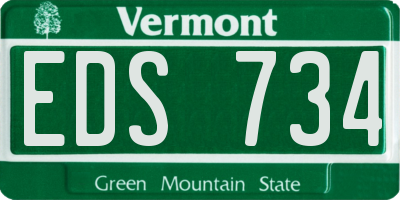 VT license plate EDS734
