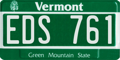 VT license plate EDS761