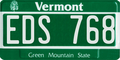 VT license plate EDS768