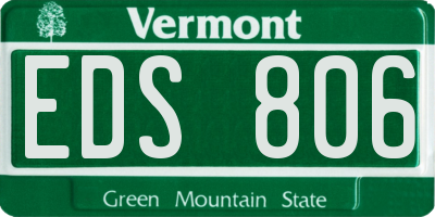 VT license plate EDS806
