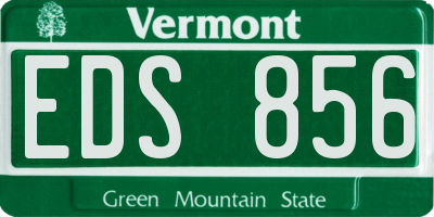 VT license plate EDS856