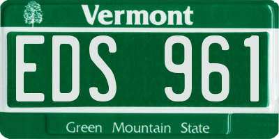 VT license plate EDS961