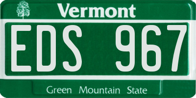 VT license plate EDS967