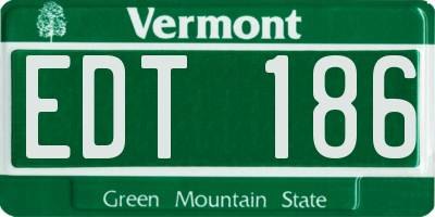 VT license plate EDT186
