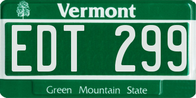 VT license plate EDT299