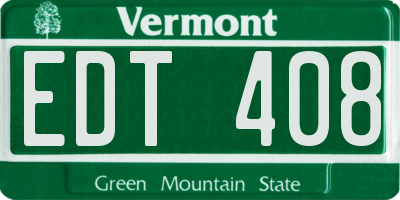 VT license plate EDT408
