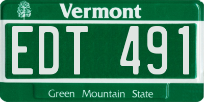 VT license plate EDT491