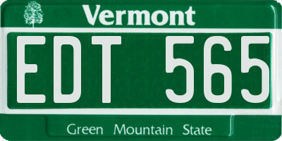 VT license plate EDT565