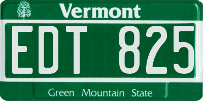 VT license plate EDT825
