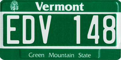 VT license plate EDV148