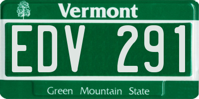 VT license plate EDV291