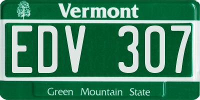 VT license plate EDV307
