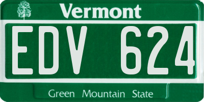 VT license plate EDV624