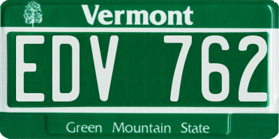 VT license plate EDV762