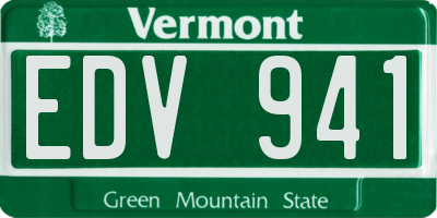VT license plate EDV941