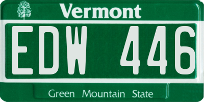 VT license plate EDW446