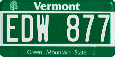 VT license plate EDW877