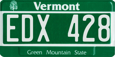 VT license plate EDX428