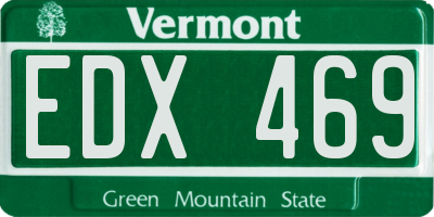 VT license plate EDX469