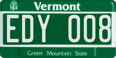 VT license plate EDY008