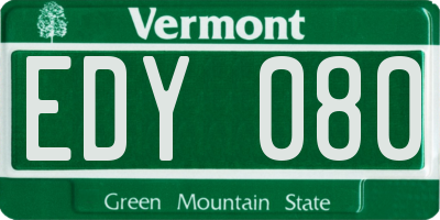 VT license plate EDY080
