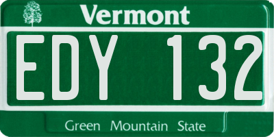 VT license plate EDY132