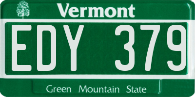 VT license plate EDY379