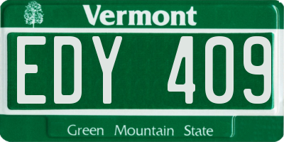 VT license plate EDY409