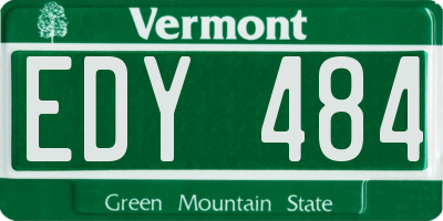 VT license plate EDY484