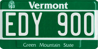VT license plate EDY900