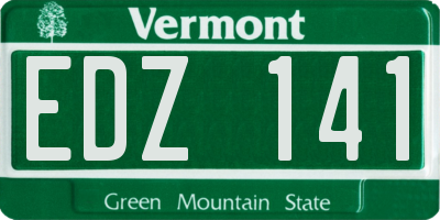 VT license plate EDZ141