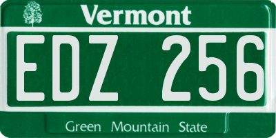VT license plate EDZ256