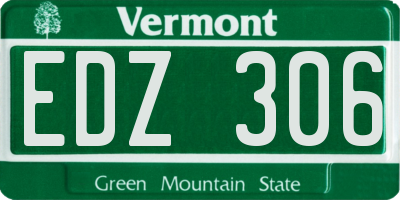 VT license plate EDZ306