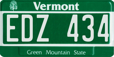 VT license plate EDZ434