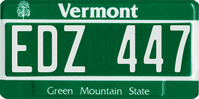 VT license plate EDZ447