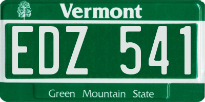 VT license plate EDZ541