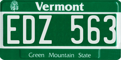 VT license plate EDZ563