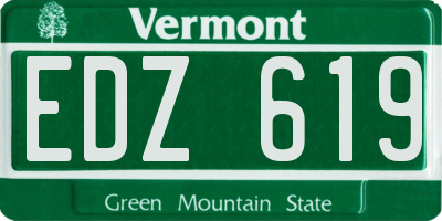 VT license plate EDZ619