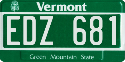 VT license plate EDZ681