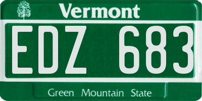 VT license plate EDZ683