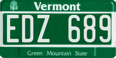 VT license plate EDZ689