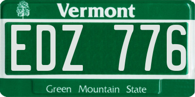 VT license plate EDZ776