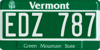 VT license plate EDZ787
