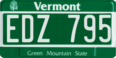 VT license plate EDZ795