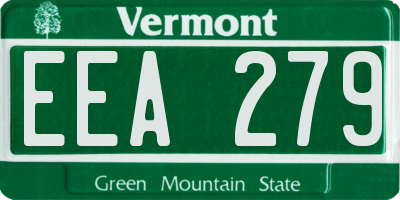 VT license plate EEA279