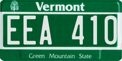 VT license plate EEA410