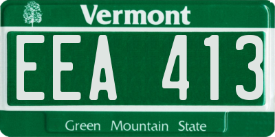 VT license plate EEA413